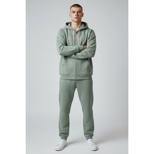 Oakley Teddy Full Zip Hoodie Mens XL Green Regular Fit Athleisure Casual